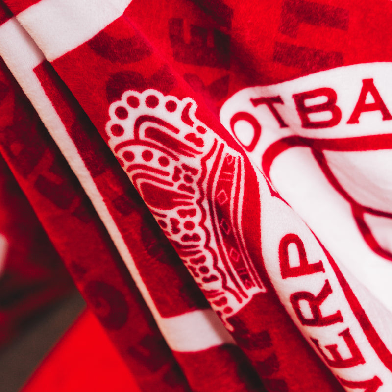 RAFC fleecedeken tekst met wit logo