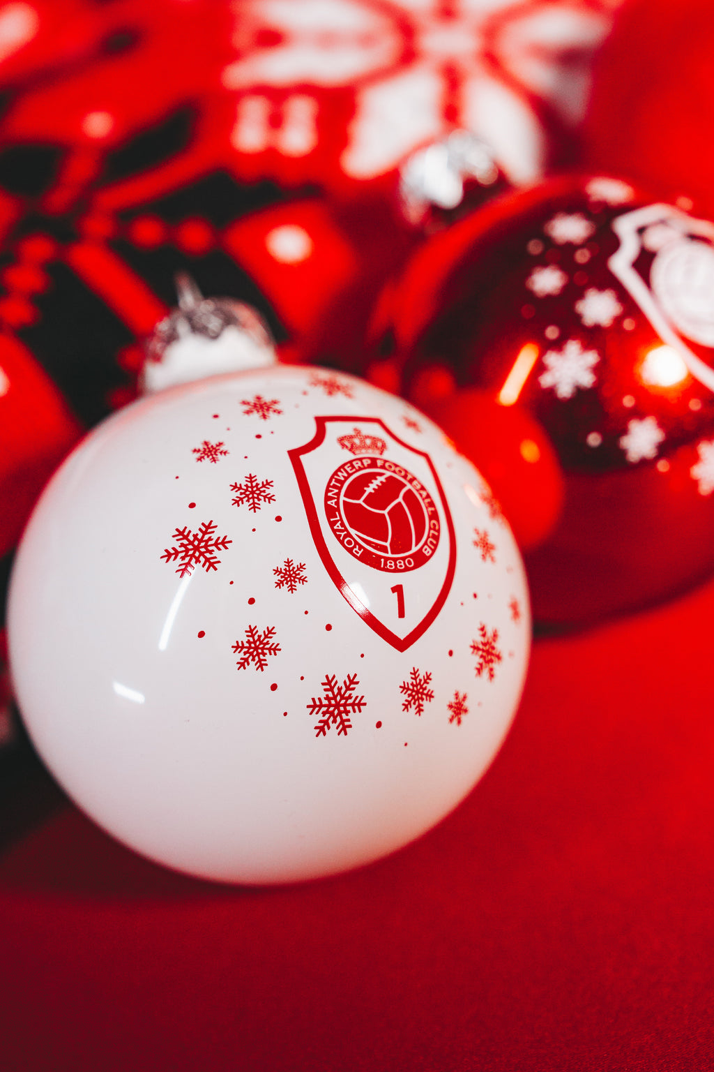 RAFC Kerstballen set sneeuwvlokjes