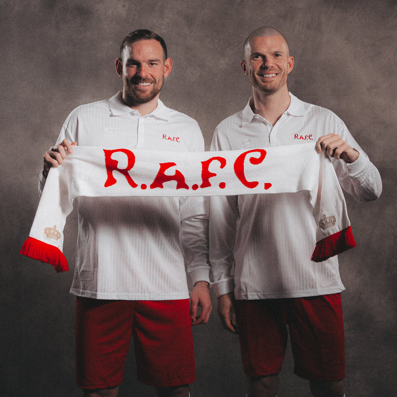 Rafc retro sjaal met borduring kroontje