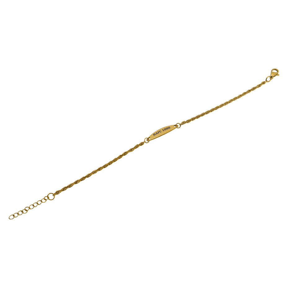 Gouden armband RAFC met logo