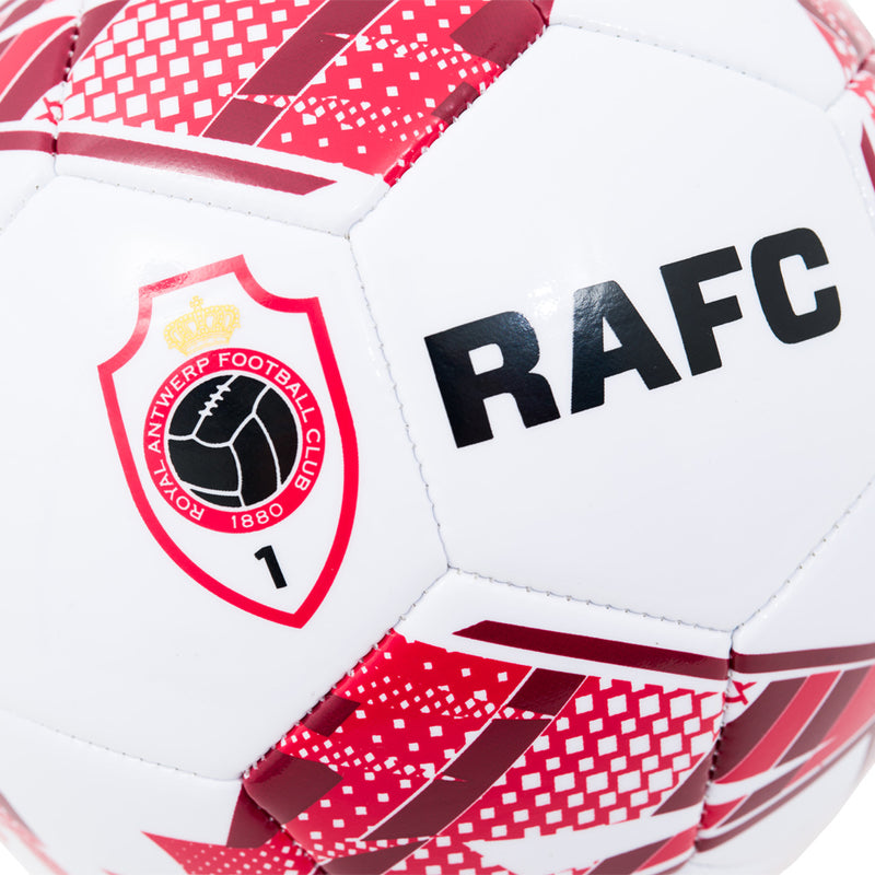 Voetbal Bal Wit Rood RAFC met logo