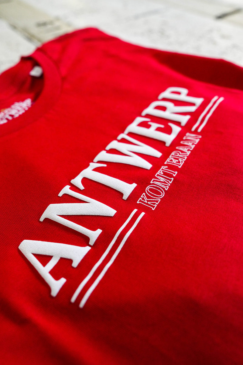 Royal Antwerp T-shirt Rood KIDS - Antwerp komt eraan