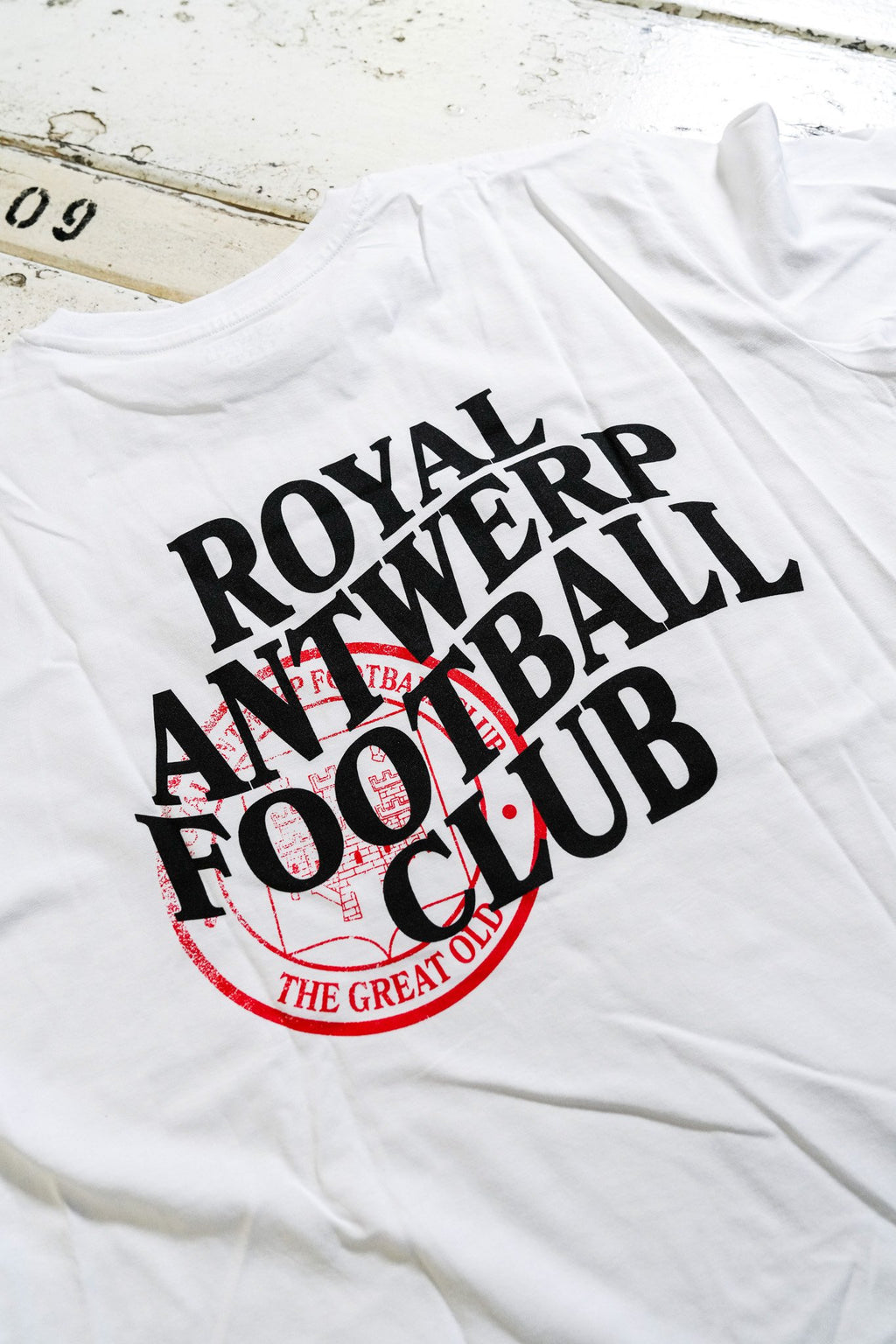 Royal Antwerp T-shirt Wit - RAFC & stempel