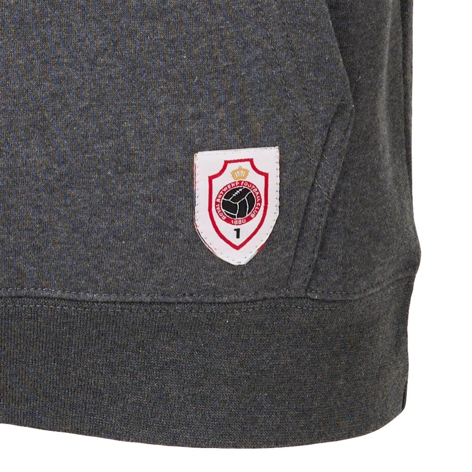 Royal Antwerp Hoodie grijs - Antwerp rood-zwart