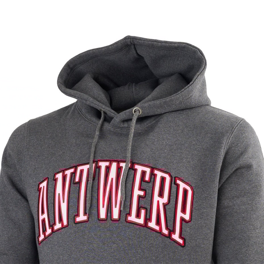 Royal Antwerp Hoodie grijs - Antwerp rood-zwart