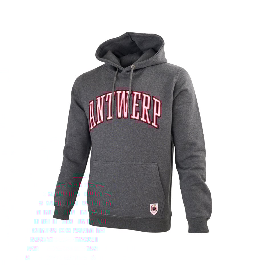Royal Antwerp Hoodie grijs - Antwerp rood-zwart
