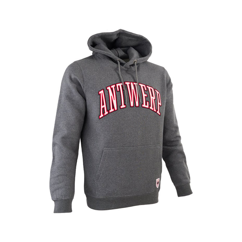 Royal Antwerp Hoodie grijs - Antwerp rood-zwart
