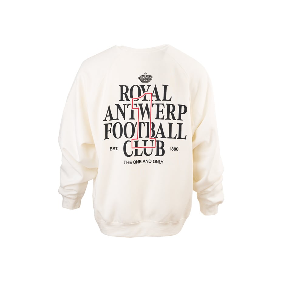 Royal Antwerp Oversized Sweater Offwhite Rugprint Royal Antwerp Football Club