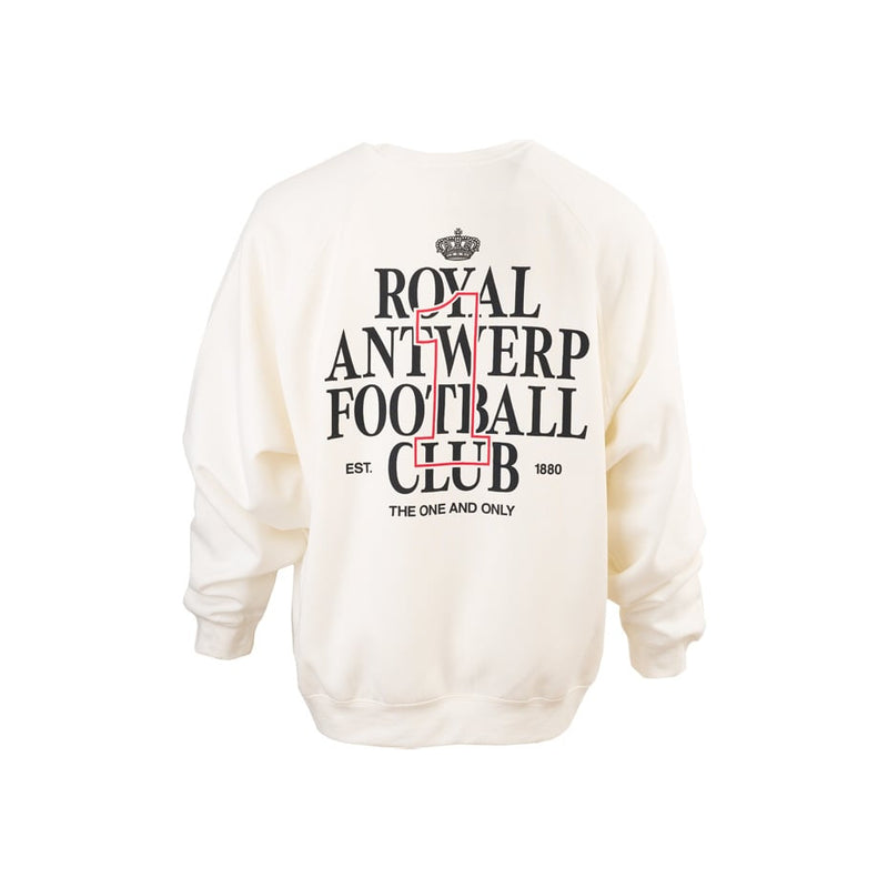 Royal Antwerp Oversized Sweater Offwhite Rugprint Royal Antwerp Football Club