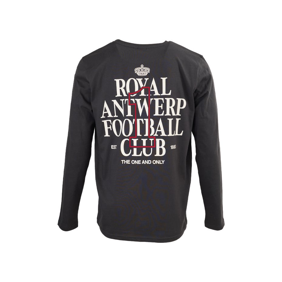 Royal Antwerp T-shirt Long Sleeve Rugprint - Antracite
