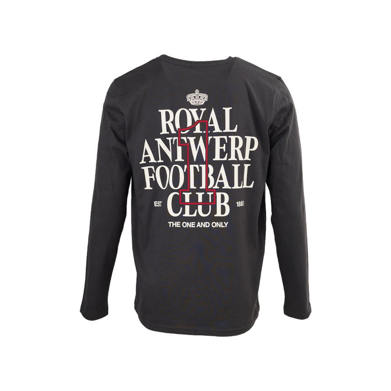 Royal Antwerp T-shirt Long Sleeve Rugprint - Antracite