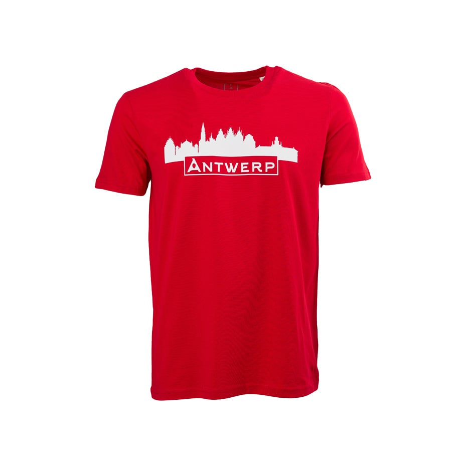 Royal Antwerp T-shirt rood RAFC Skyline Antwerp