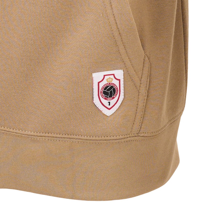 Royal Antwerp Zipped hoodie Royal Antwerp FC 1880 donkerbeige