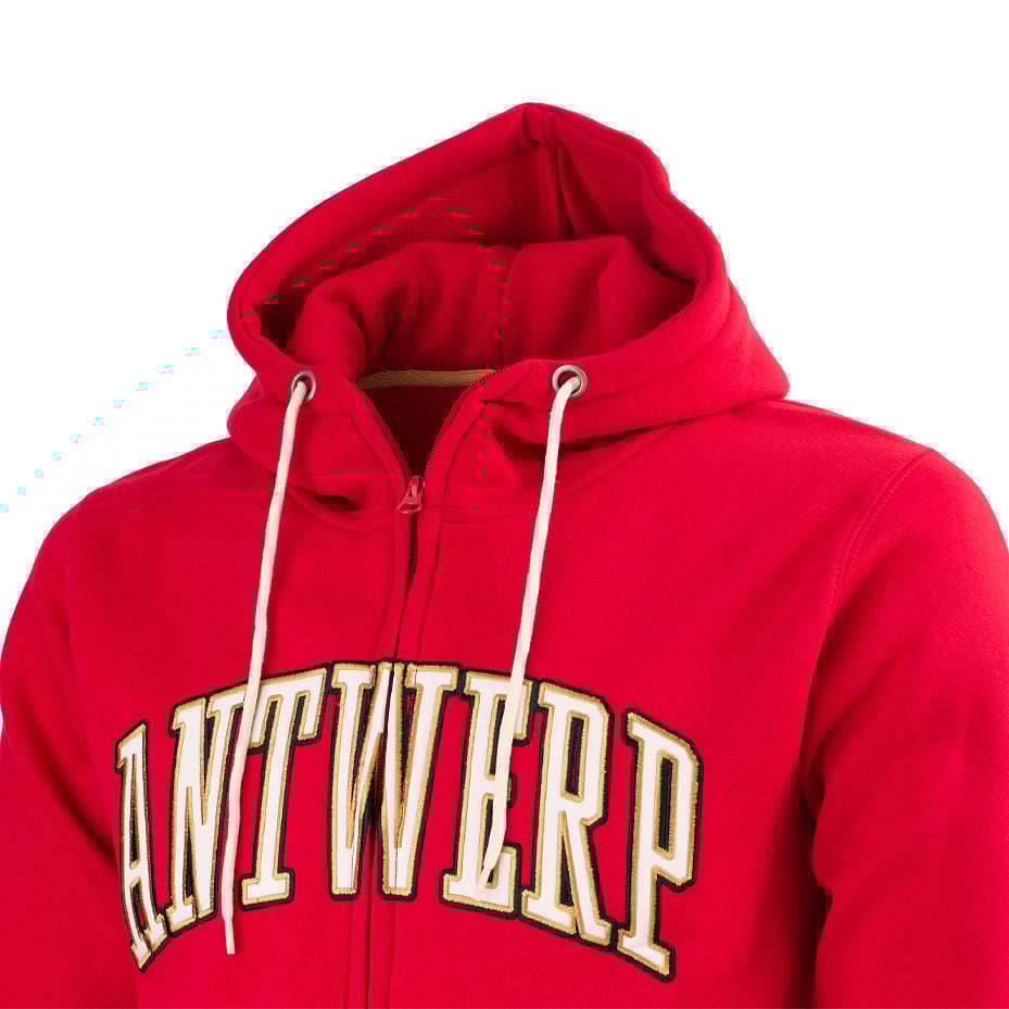 Royal Antwerp Zipped Hoodie Rood Antwerp