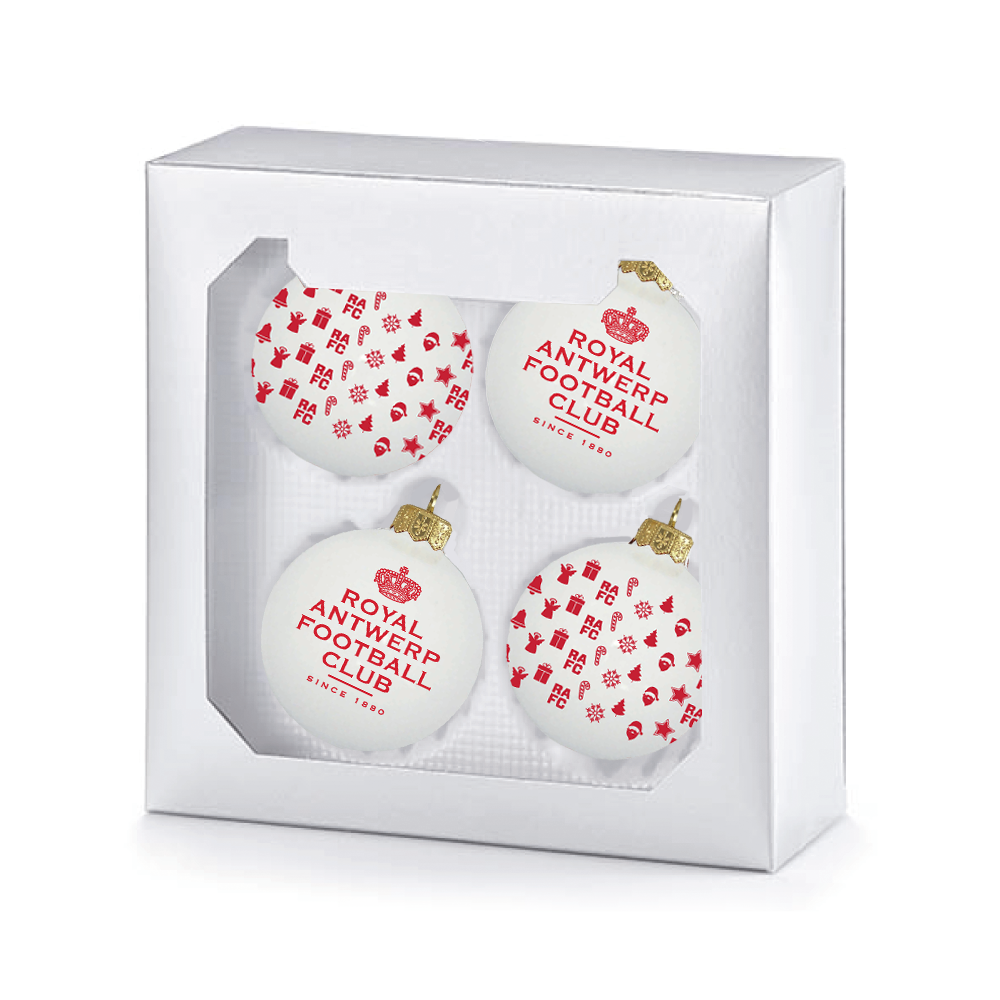 Royal Antwerp Kerstballenset (x4)