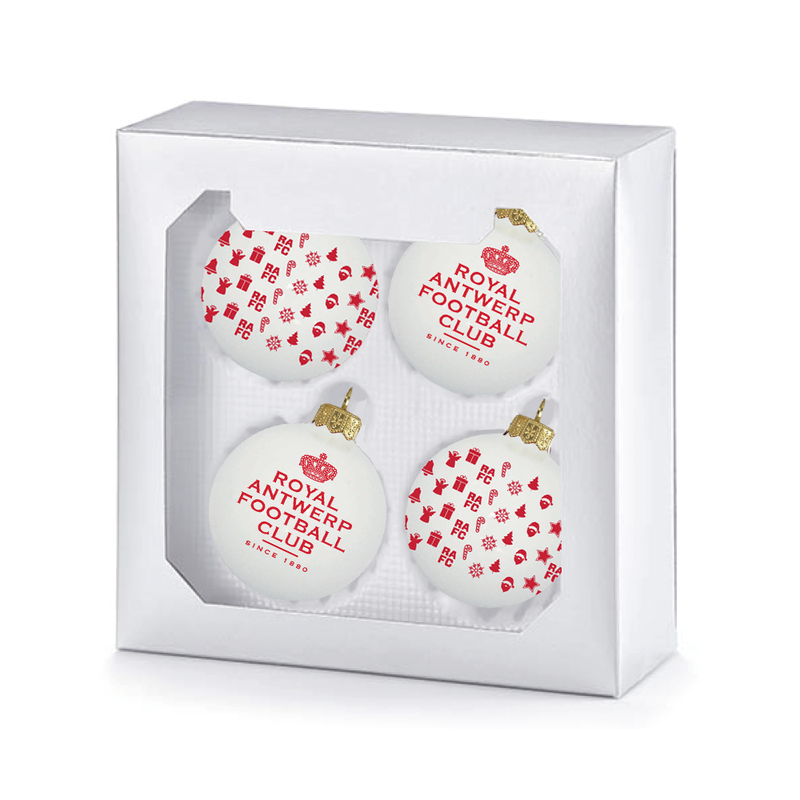 Royal Antwerp Kerstballenset (x4)