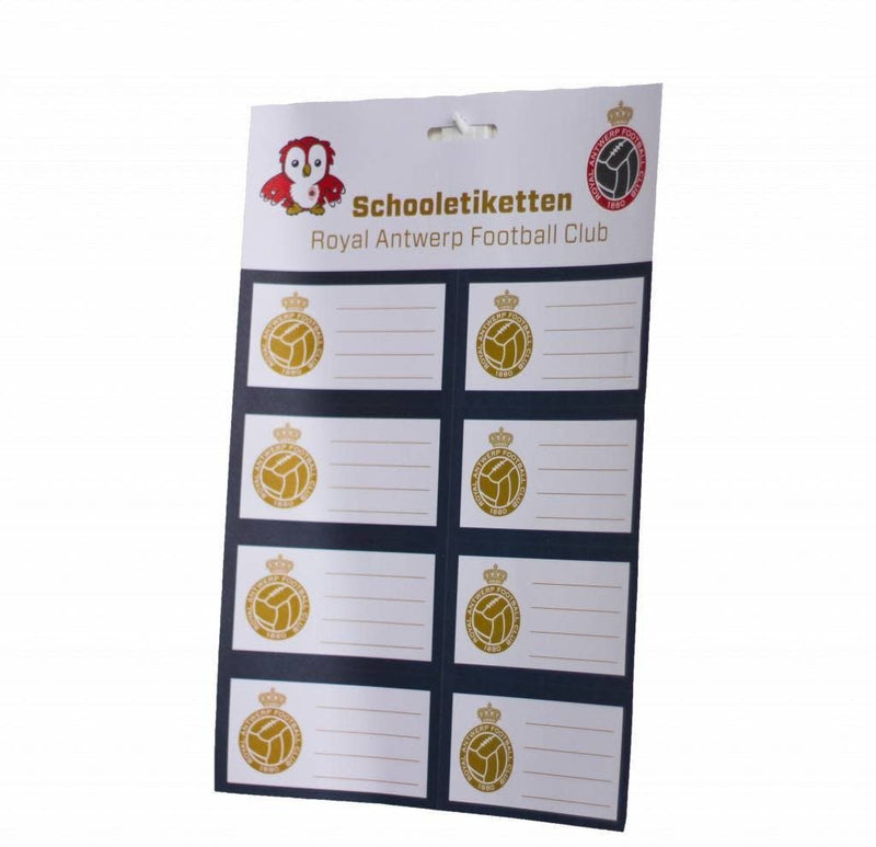 Royal Antwerp Schooletiketten Blauw