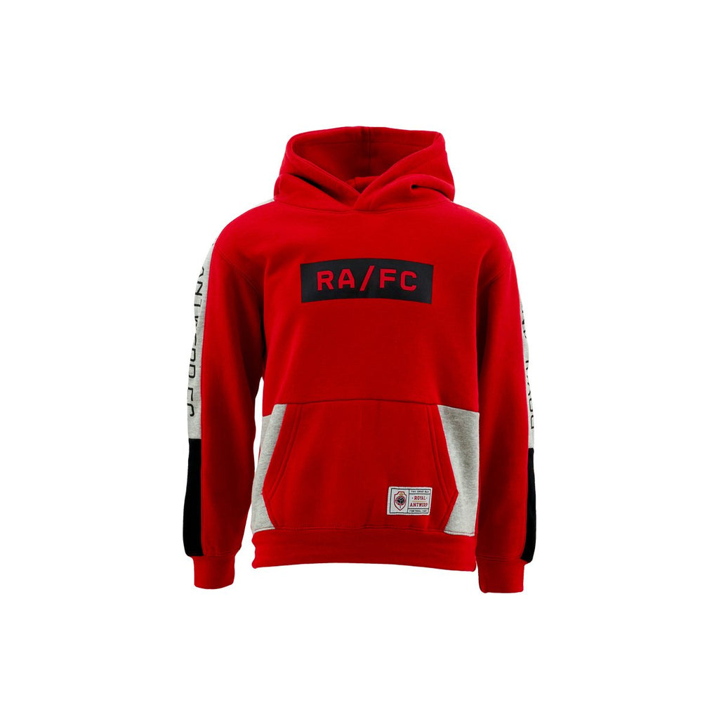 Royal Antwerp Hoodie kids rood met grijze accenten