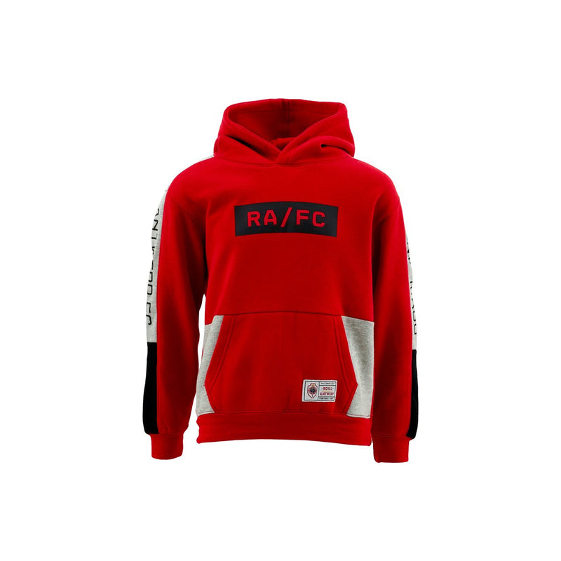 Royal Antwerp Hoodie kids rood met grijze accenten