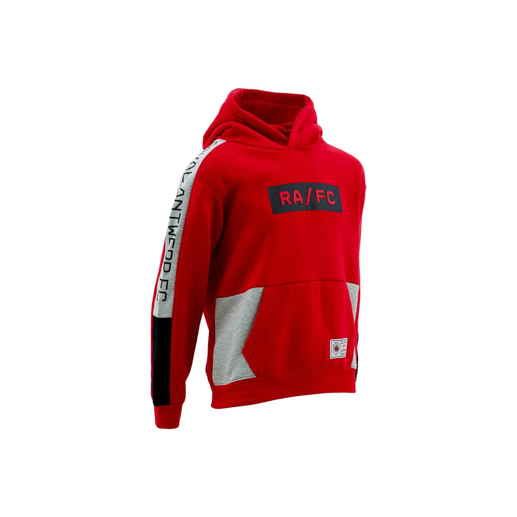 Royal Antwerp Hoodie kids rood met grijze accenten