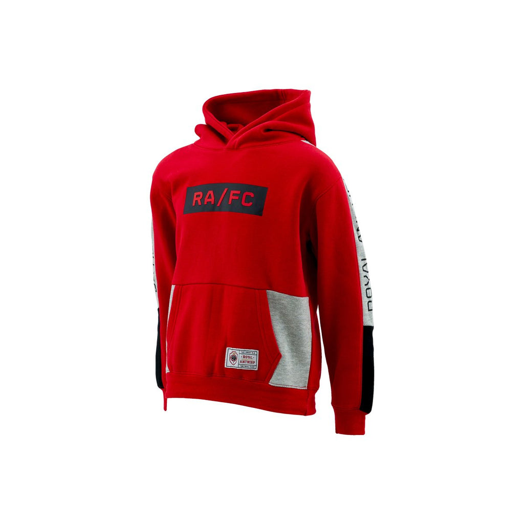 Royal Antwerp Hoodie kids rood met grijze accenten