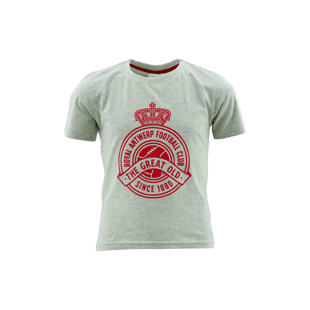 Royal Antwerp T-shirt kids grijs stempel The Great Old since 1880