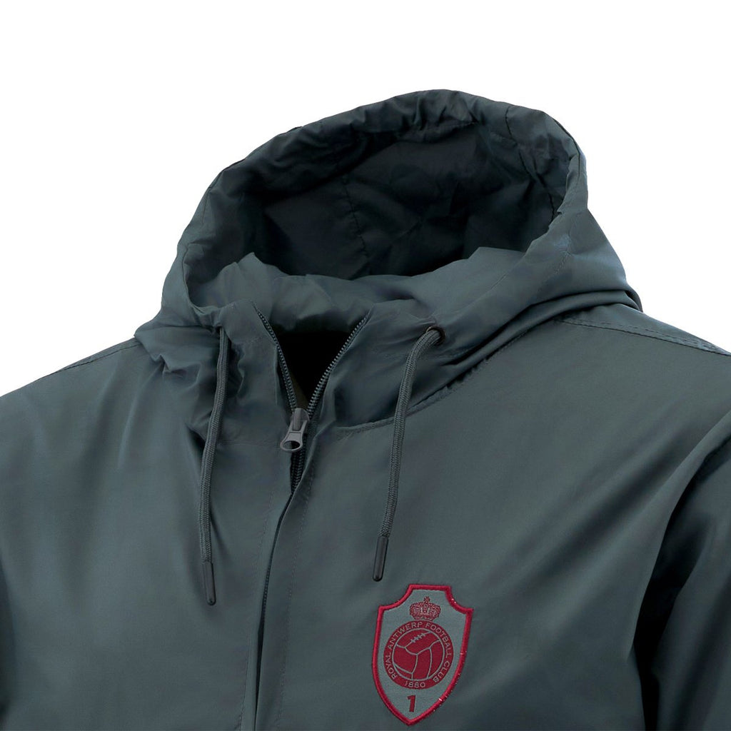 Royal Antwerp Anorak grijs met rood RAFC logo