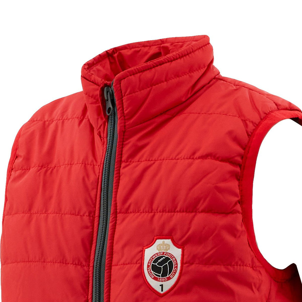 Royal Antwerp Bodywarmer kids rood met RAFC logo