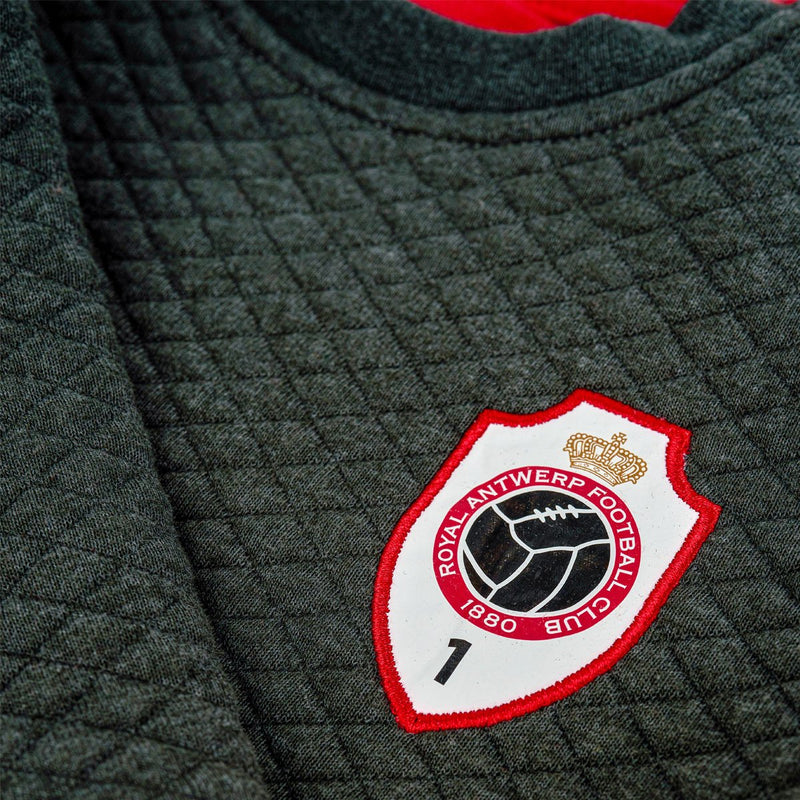 Royal Antwerp Sweater kids grijs geborduurd logo