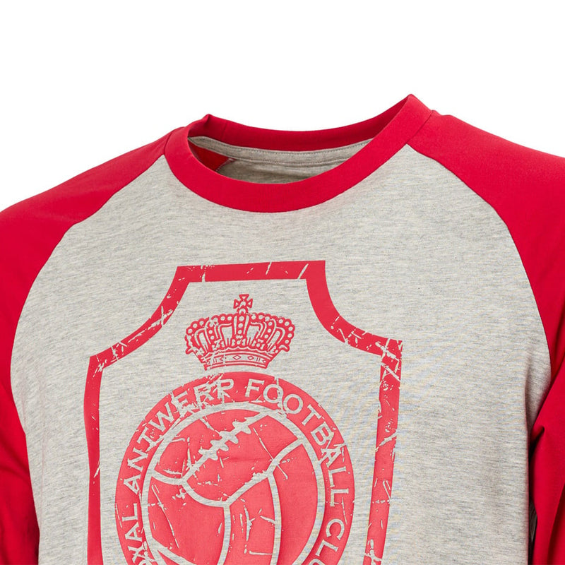 Royal Antwerp Pyjama rood-grijs met logo