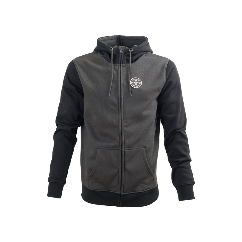 Royal Antwerp Zipped hoodie grijs badge RAFC