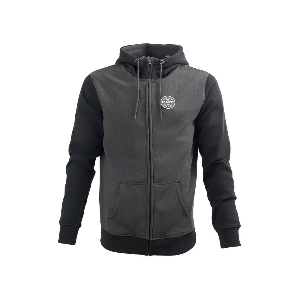 Royal Antwerp Zipped hoodie grijs badge RAFC