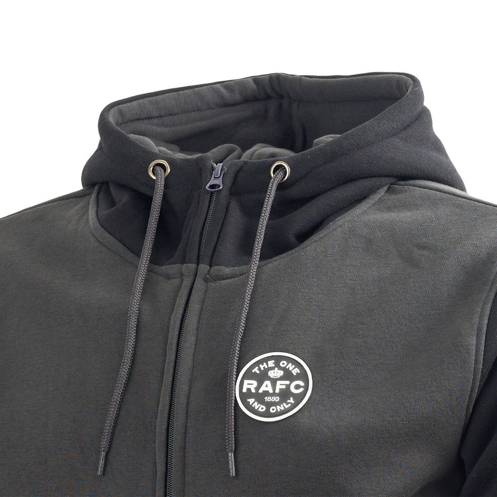 Royal Antwerp Zipped hoodie grijs badge RAFC