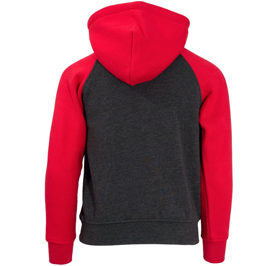 Royal Antwerp Hoodie dark grey / red sleeves - RAFC Shield