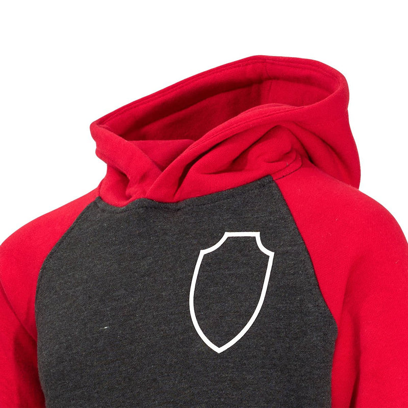 Royal Antwerp Hoodie dark grey / red sleeves - RAFC Shield