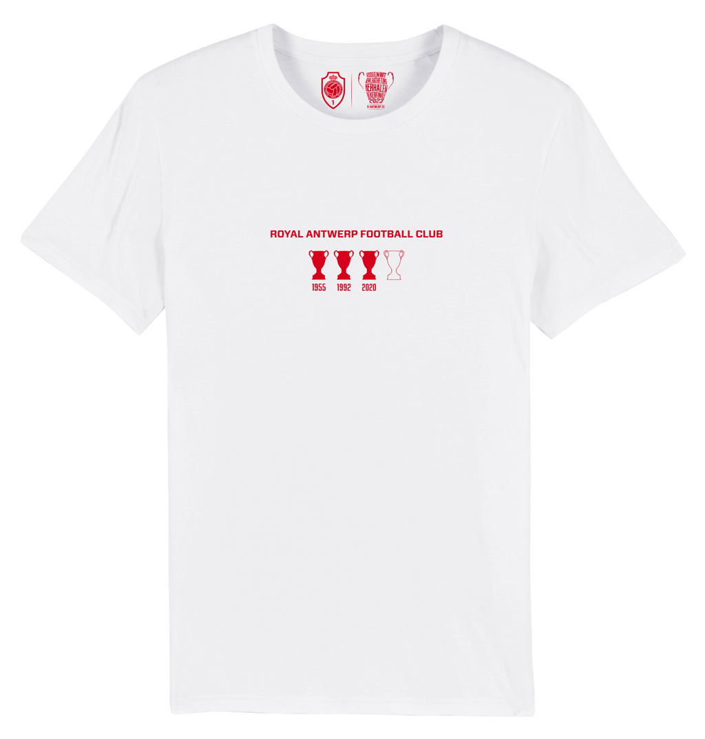 Royal Antwerp T-shirt wit KIDS - RAFC Bekerpalmares