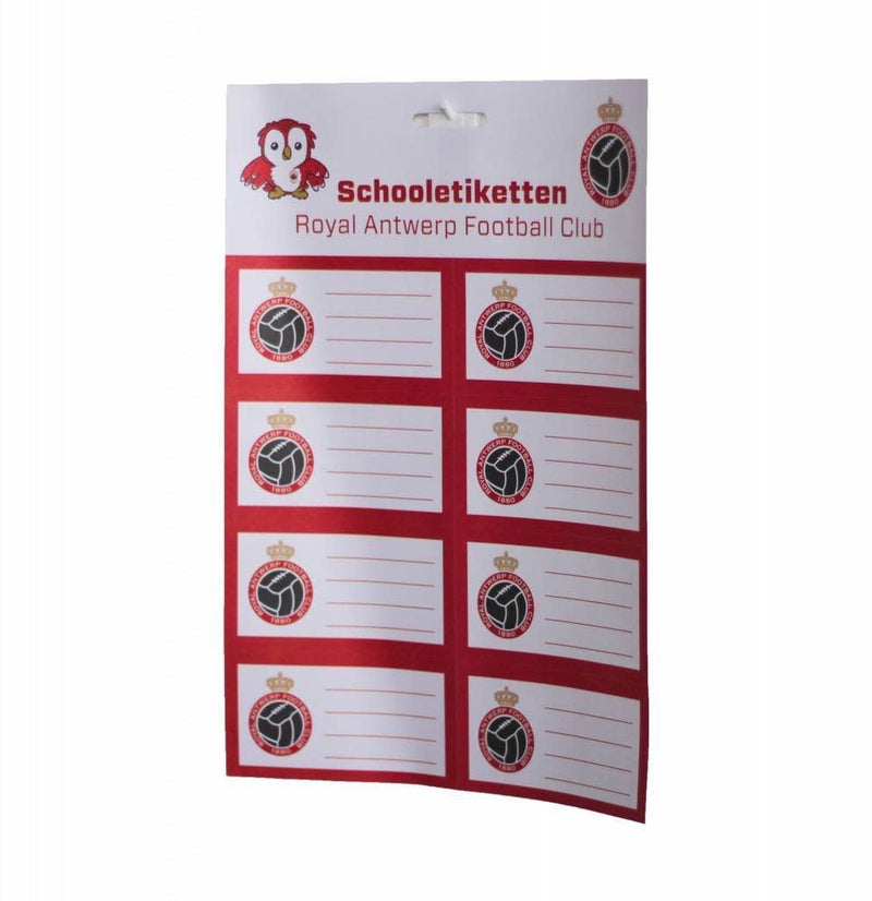 Royal Antwerp Schooletiketten Rood